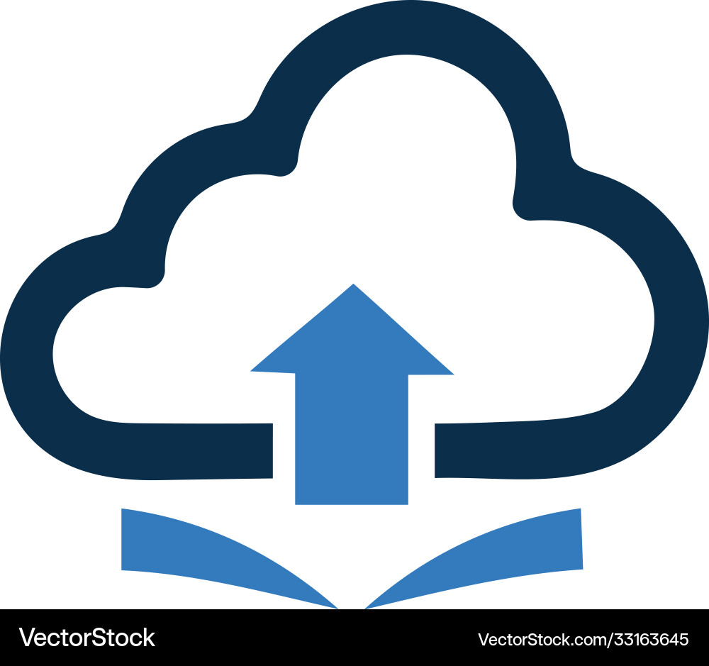 Cloud upload icon graphics vector image