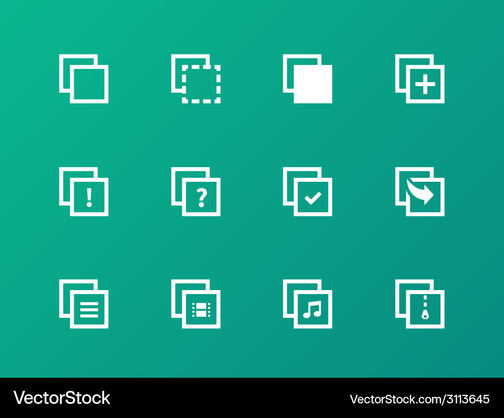 Copy paste icons for apps web pages vector image