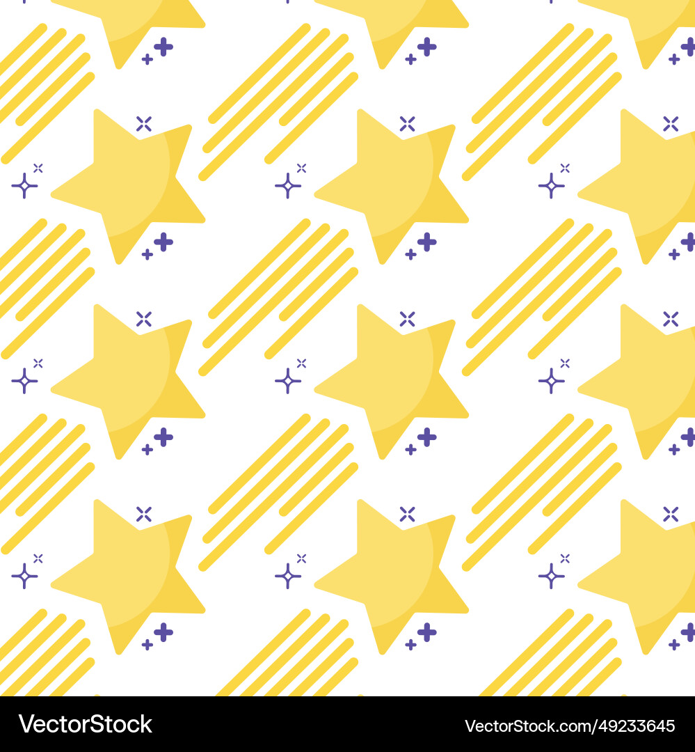 Golden star shape seamless pattern background Vector Image