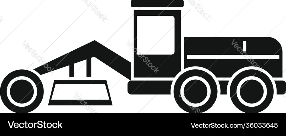 Grader machine building icon simple style Grader machine building icon simple style vector image