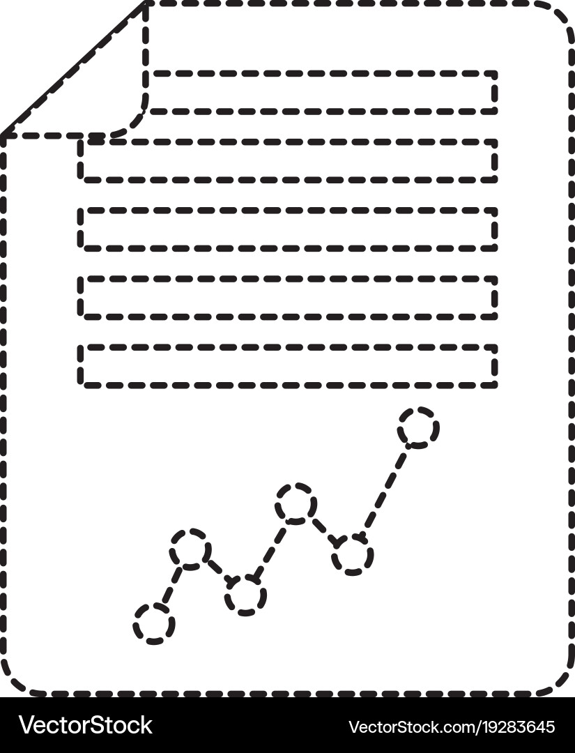 Graph chart on paper icon image vector image