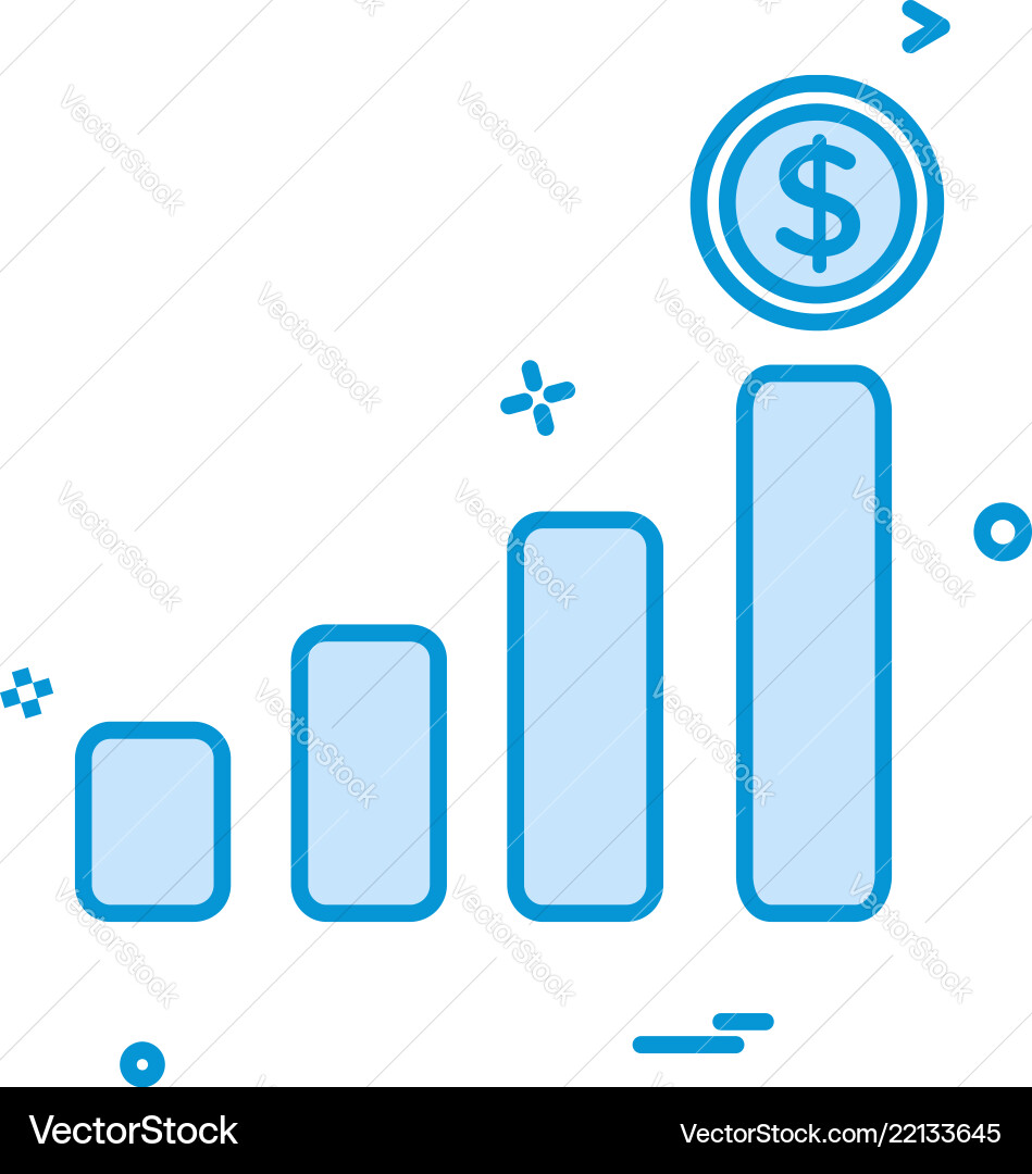 Graph icon design Graph icon design vector image