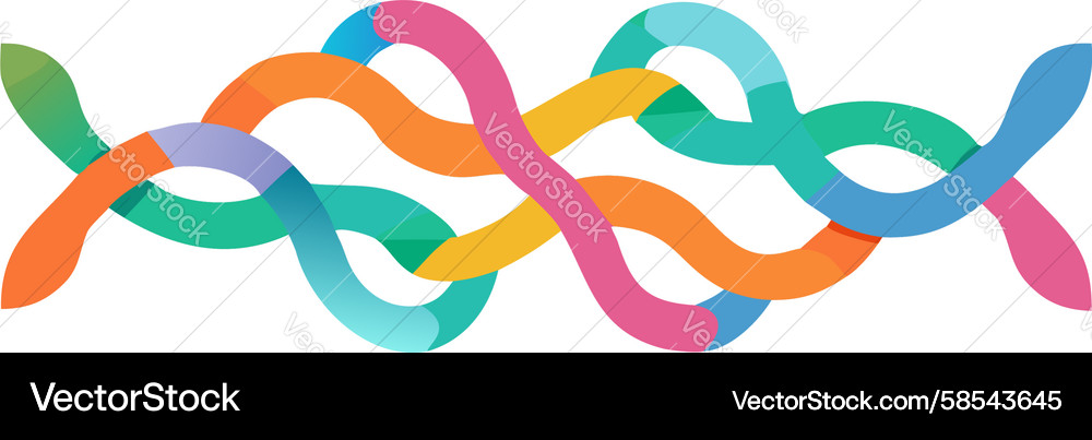 Interlocking Rings Abstract Pattern Vector Image