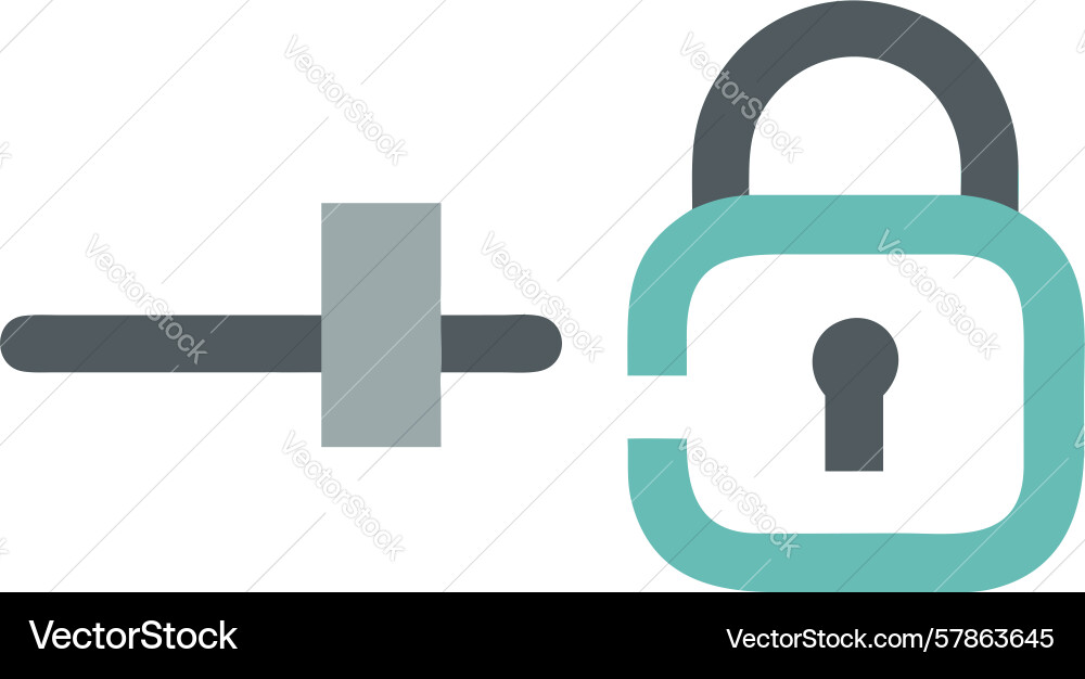 Key unlocking padlock icon for secure access Vector Image