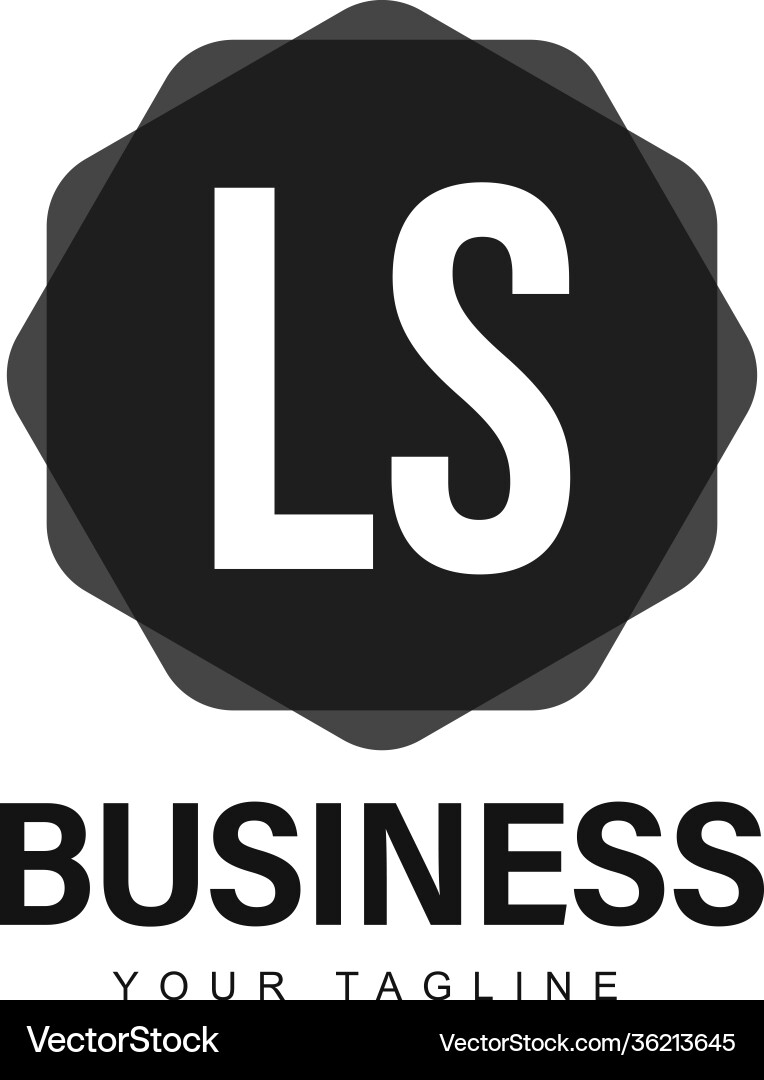 Ls initial a logo design with abstract style Ls initial a logo design with abstract style vector image
