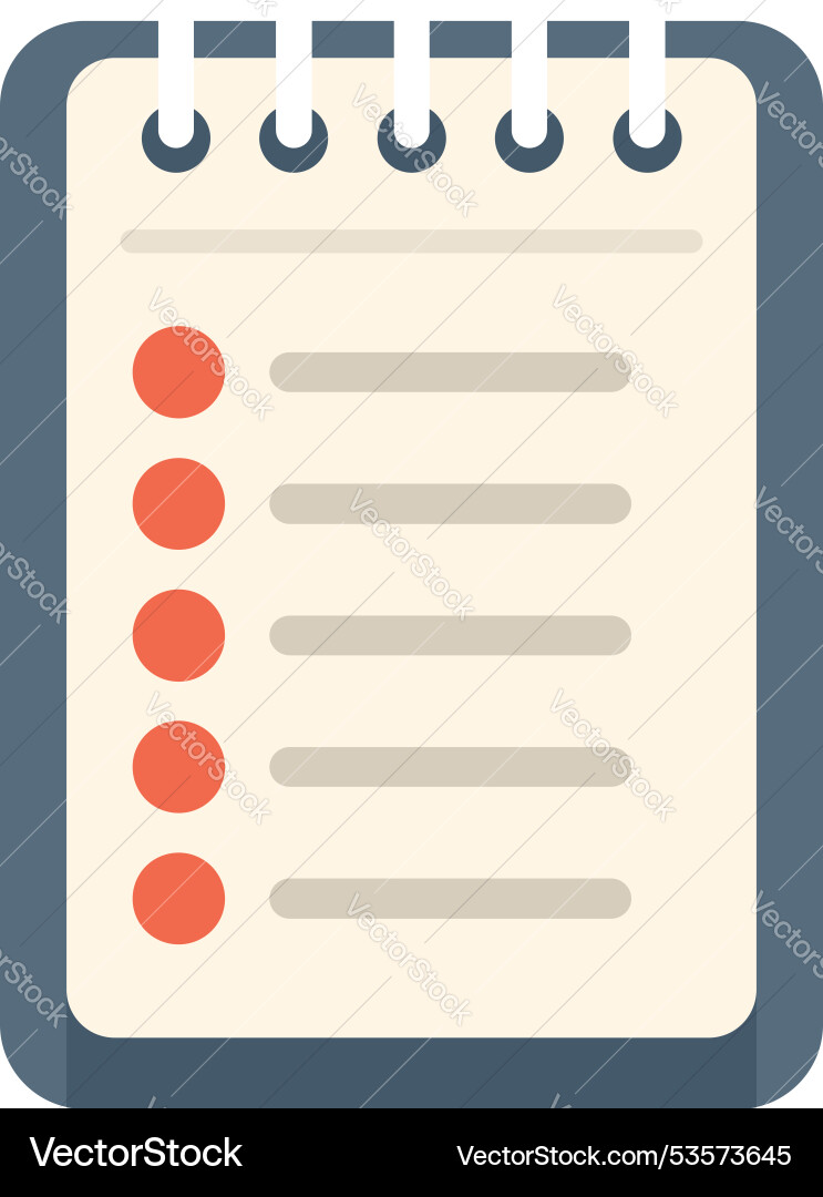 Notepad showing check marks for test exam quiz Vector Image