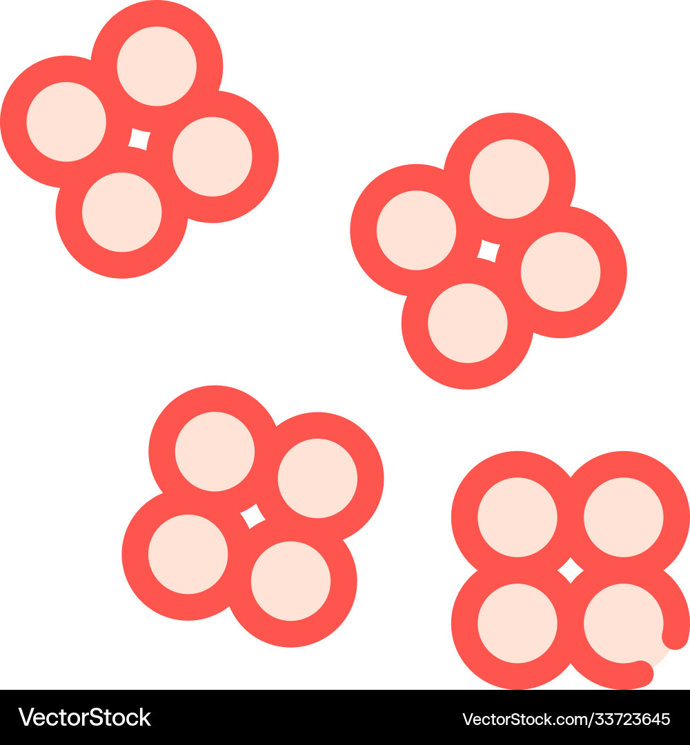 Staphylococcus aureus color icon isolated Vector Image