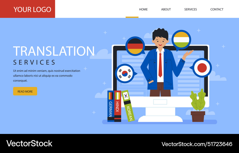 A man is standing in front of computer screen A man is standing in front of computer screen Vector Image