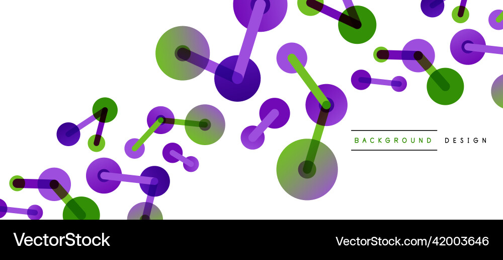 Abstract background round dots connected by lines Vector Image