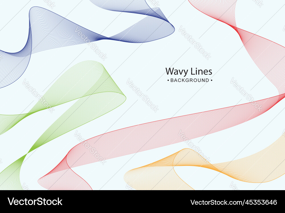 Abstract background with flowing lines waves Vector Image