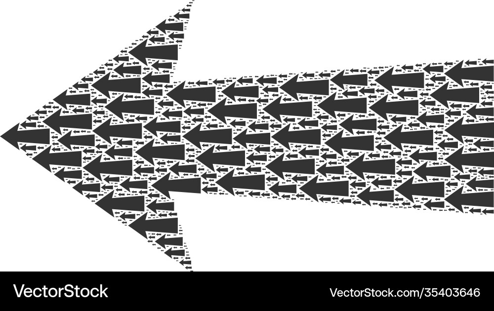 Arrow left recursive composition itself items Arrow left recursive composition itself items vector image