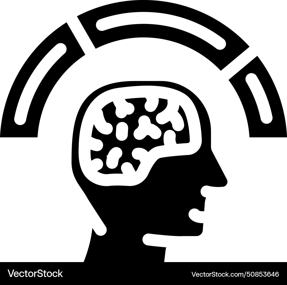 Cognitive load ux ui design glyph icon Cognitive load ux ui design glyph icon vector image