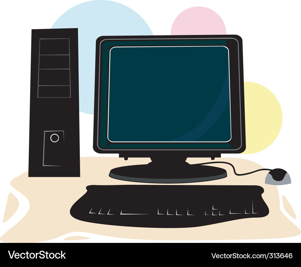 Computer system Vector Image