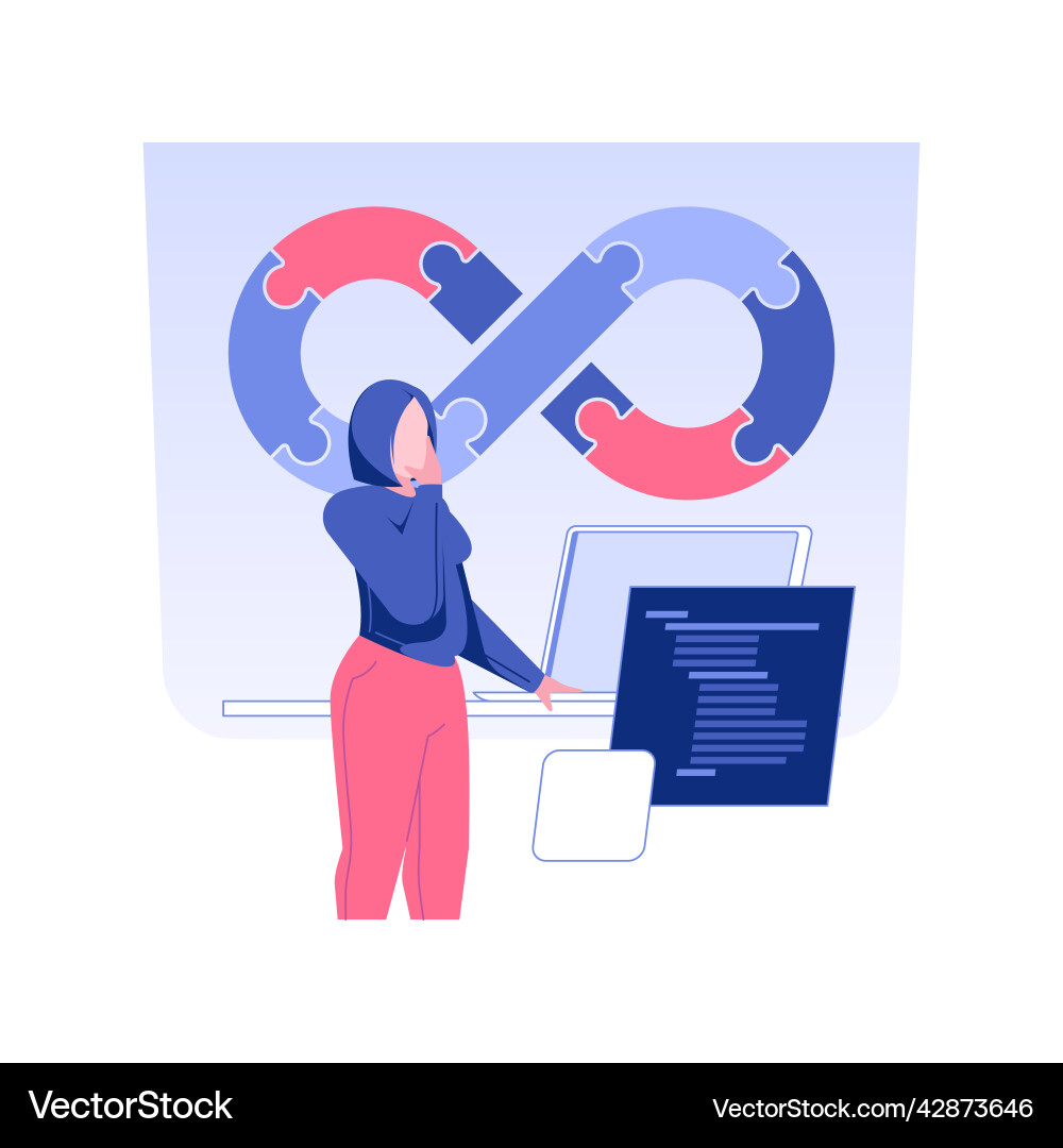Devops engineering isolated concept Vector Image
