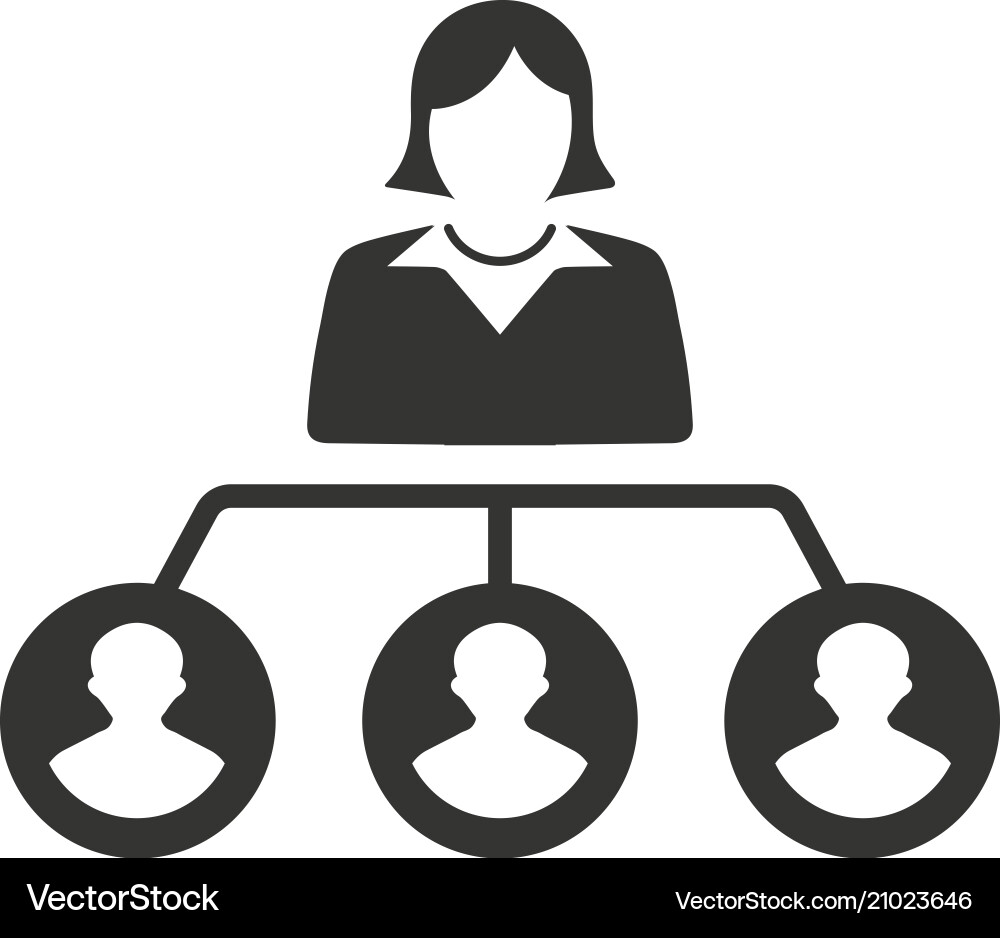 Hierarchy employee structure icon vector image