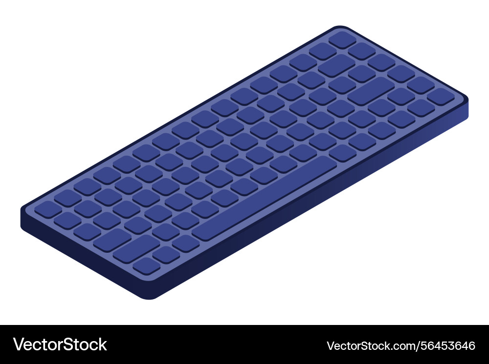 Isometric generic computer keyboard icon Isometric generic computer keyboard icon vector image