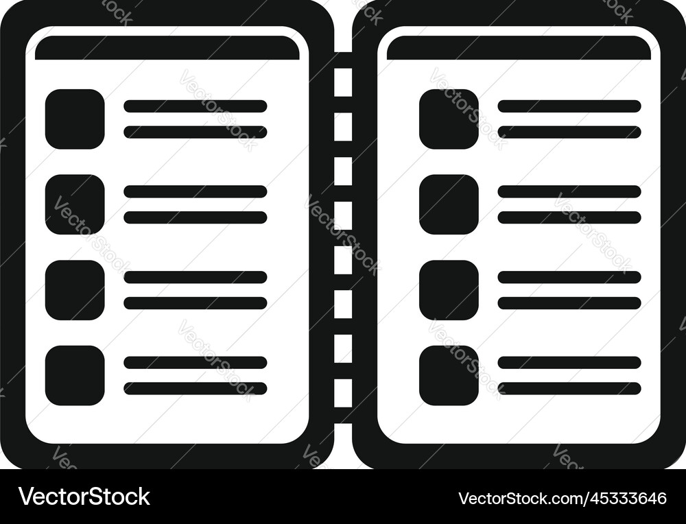 Notebook task schedule icon simple person vector image