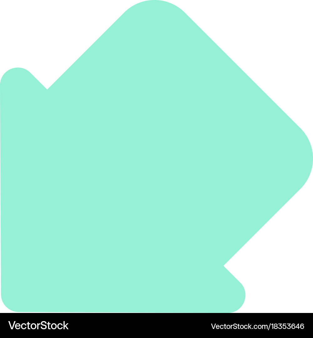 Pointer arrow in modern flat style button vector image