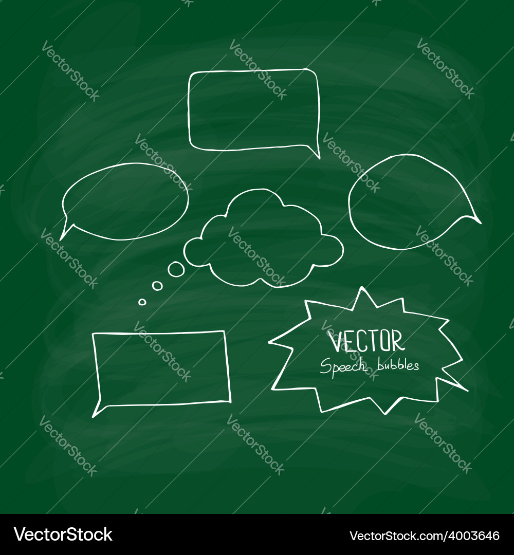 Set of blank speech bubbles with space for text Vector Image