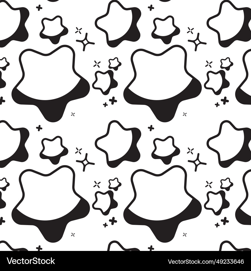 Star shape seamless pattern background vector image
