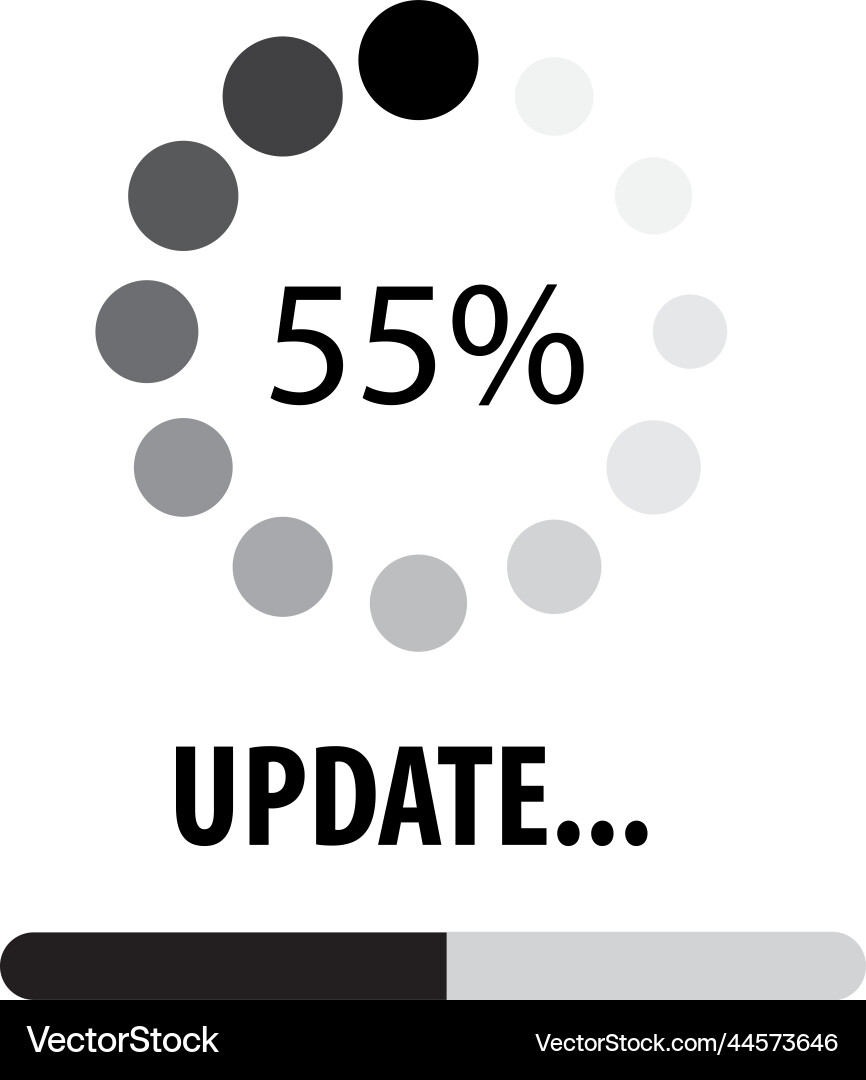System software update and upgrade concept vector image