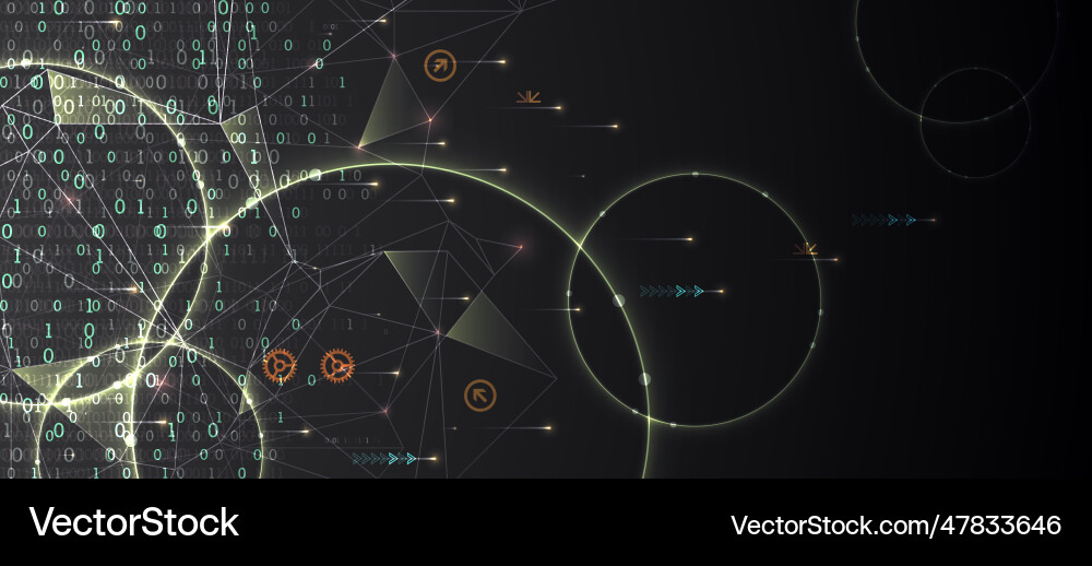 Technology background big data concept binary Technology background big data concept binary vector image