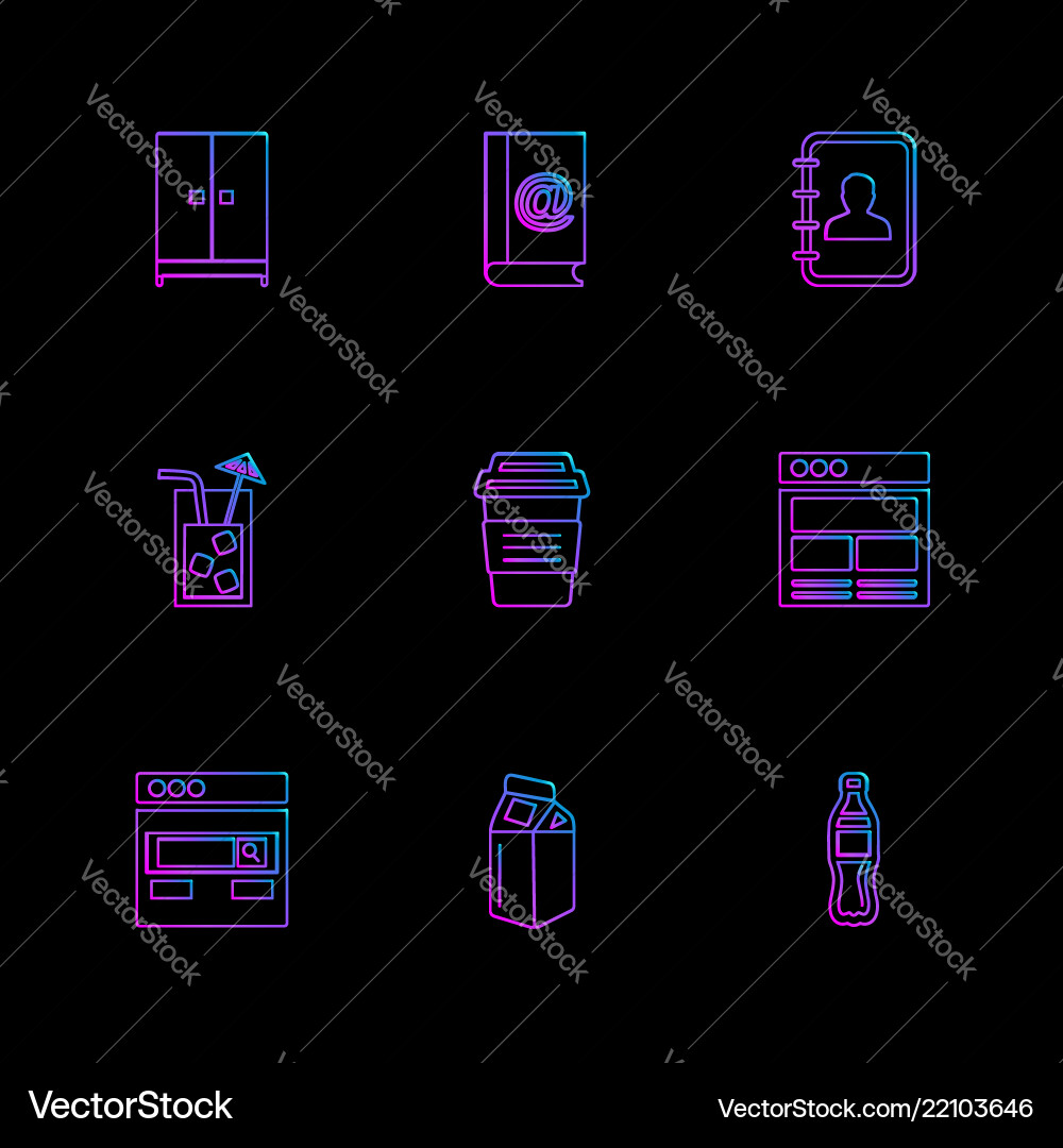 User interface buttons application multimedia vector image