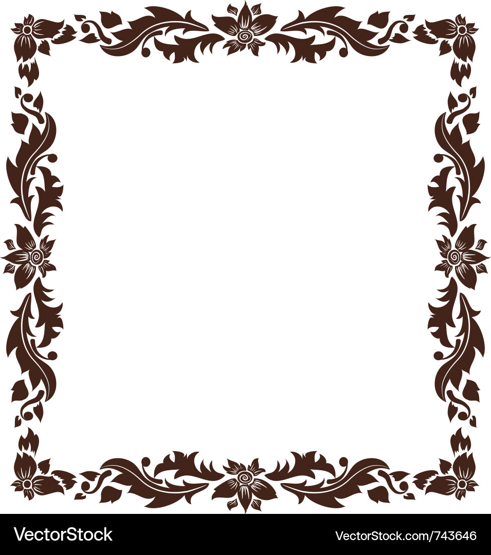 Vintage frame with foliage Vector Image