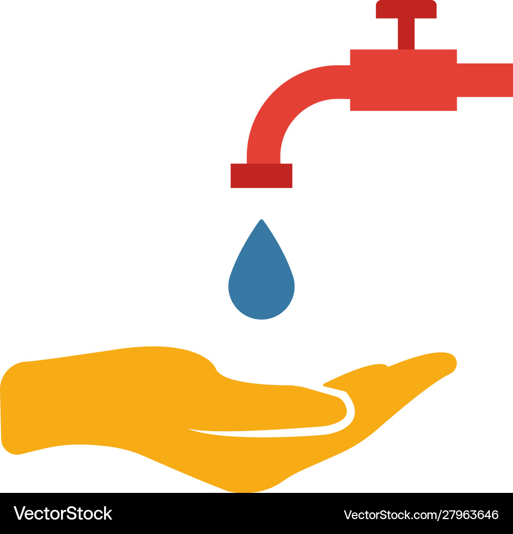 Water saving icon simple flat element from power vector image
