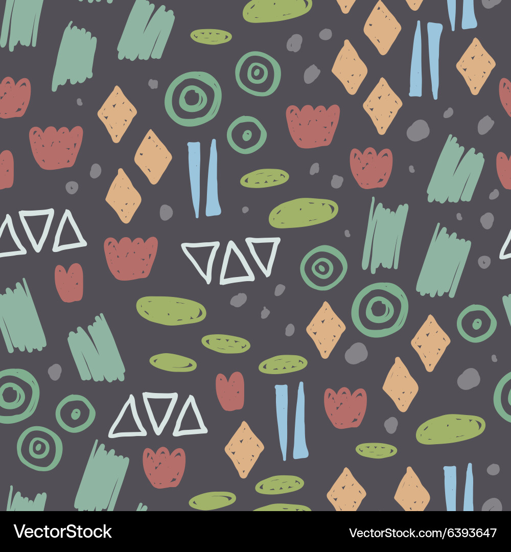 Abstract pattern with fun trendy shapes Vector Image