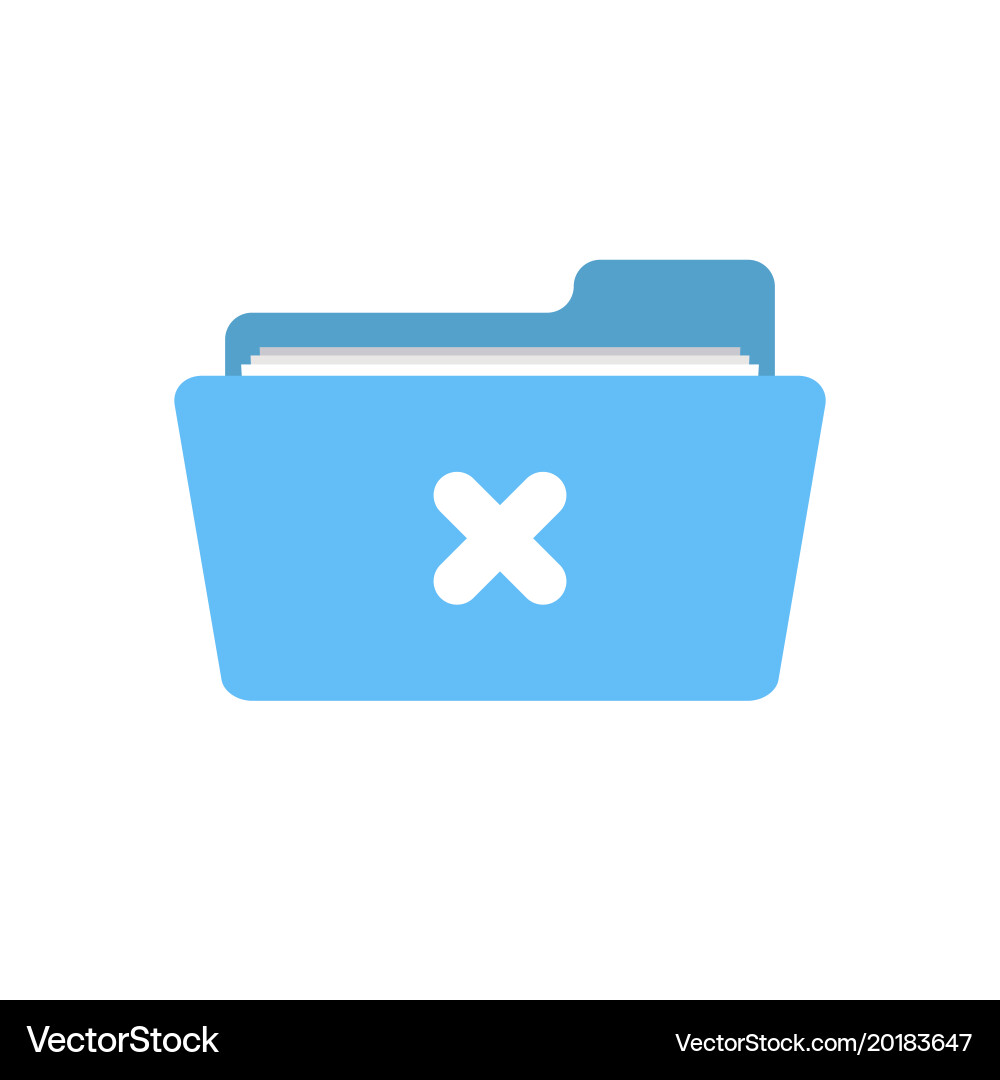 Cancel close delete exit folder logout remove icon vector image