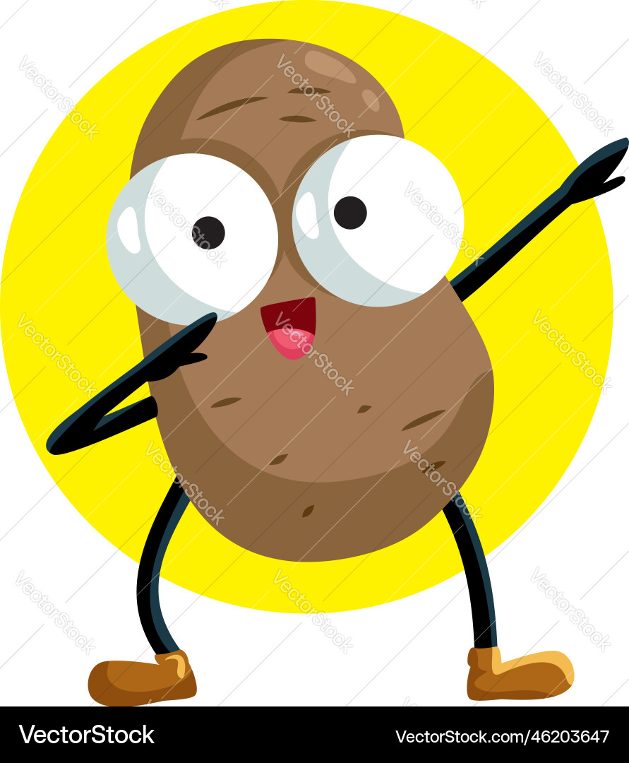 Cheerful Kartoffel Maskottchen und Party Cheerful Kartoffel Maskottchen und Party vektorbild
