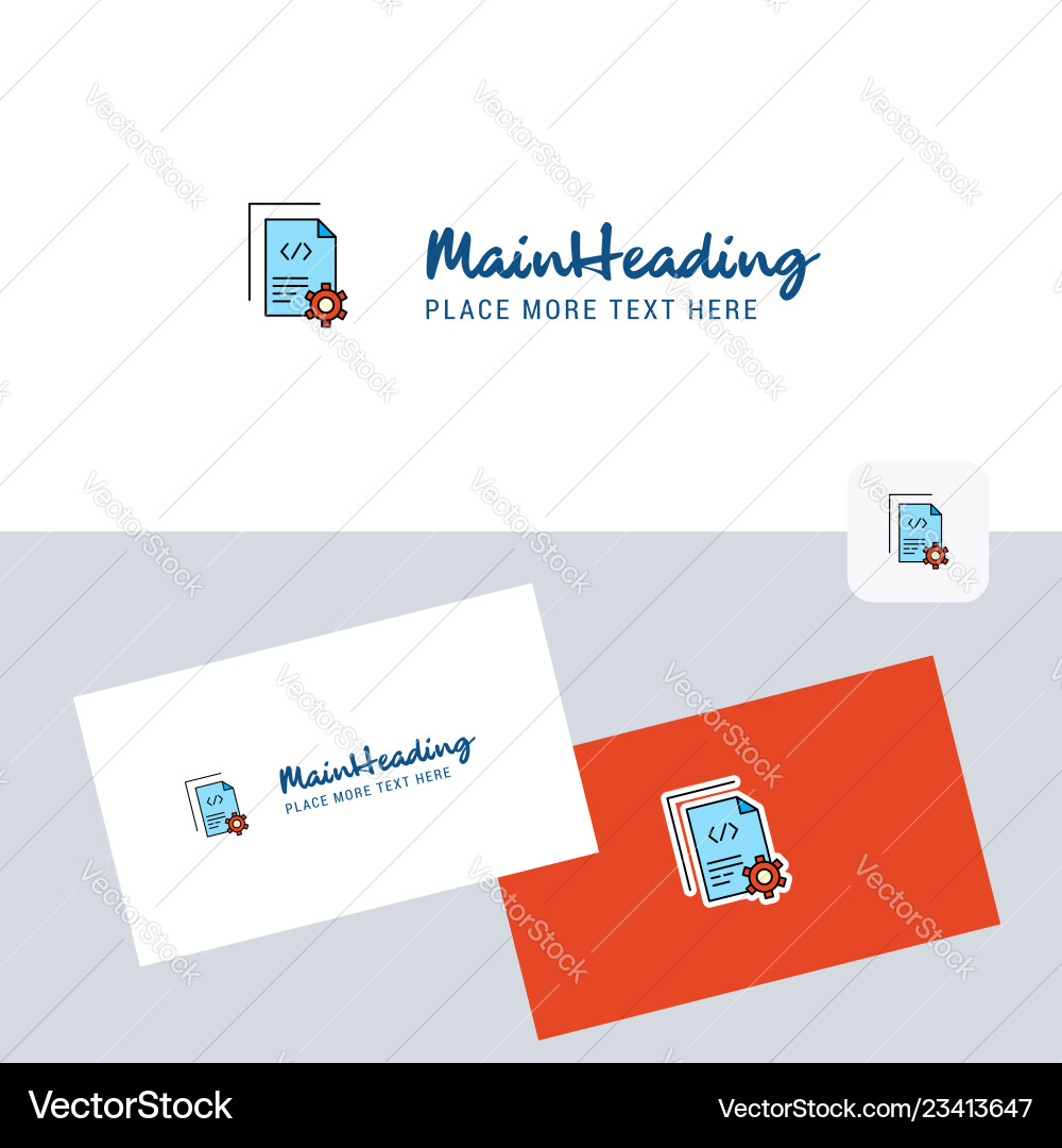 Coding Business Card & Logotype Vector Image
