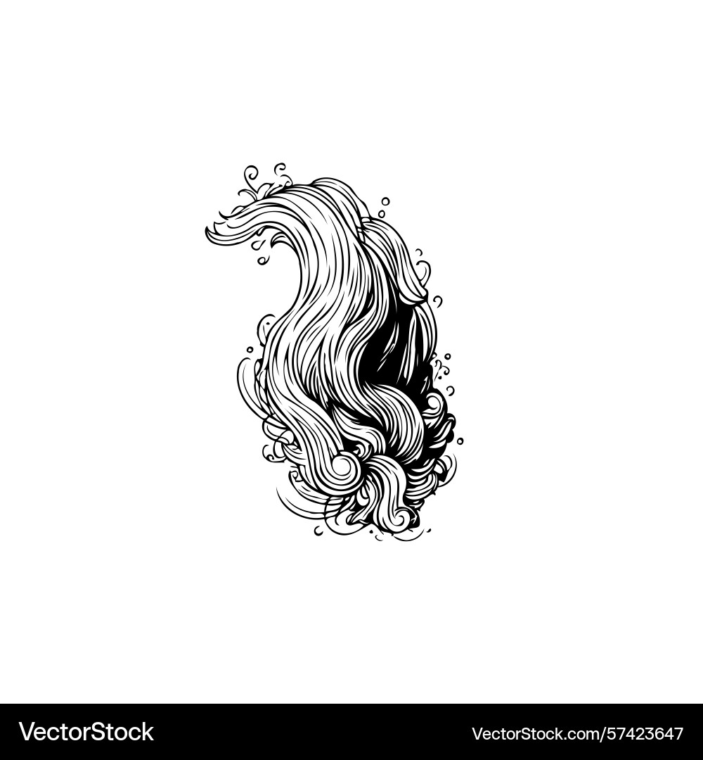Dynamic abstract wave with intricate details Vector Image