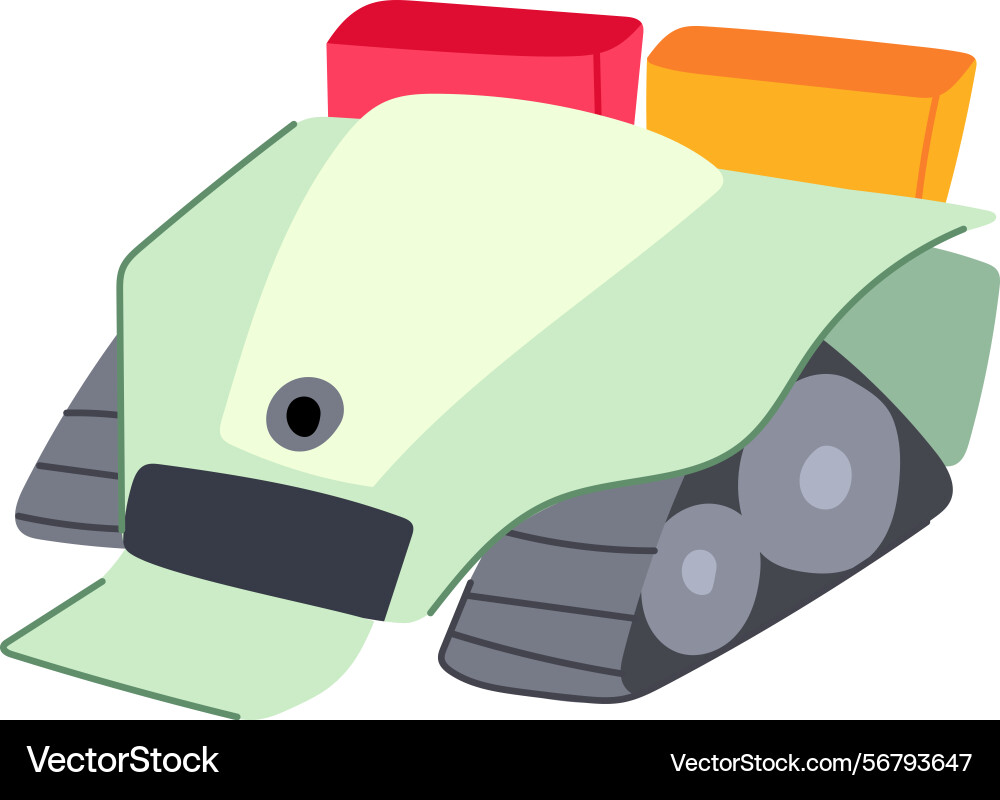 Environment mini robot sorting trash cartoon Environment mini robot sorting trash cartoon vector image