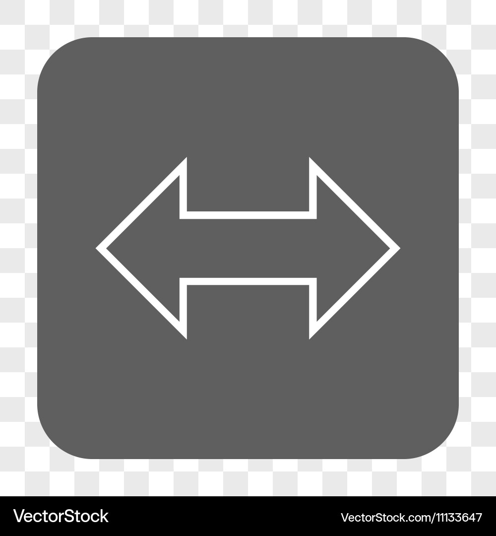 Exchange horizontal rounded square button vector image