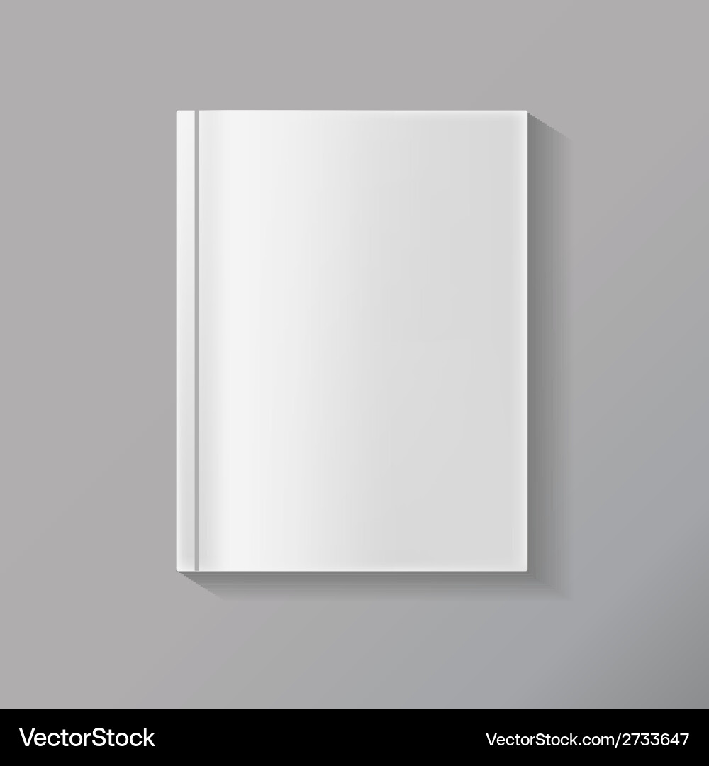 Isolated Blank Book Vector Image