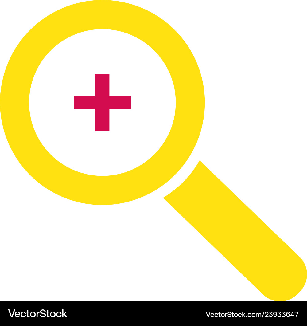 Magnifier icon symbol of search isolated object Magnifier icon symbol of search isolated object Vector Image