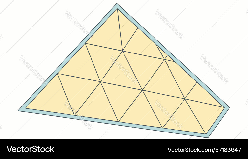 Minimalist wireframe triangle grid design vector image