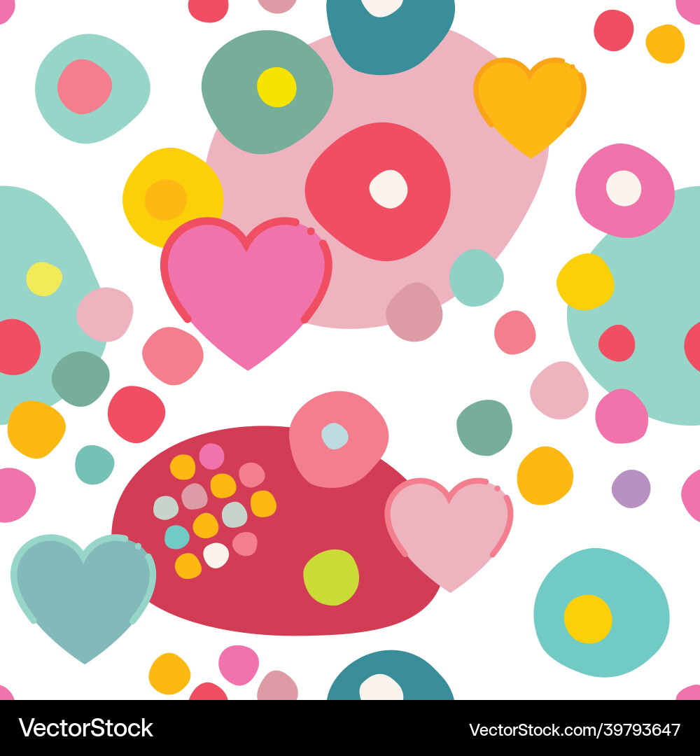 Seamless repeat pattern of colorful circles dots Seamless repeat pattern of colorful circles dots vector image
