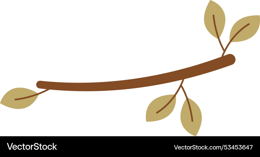 Tree twig with leaves Vector Image