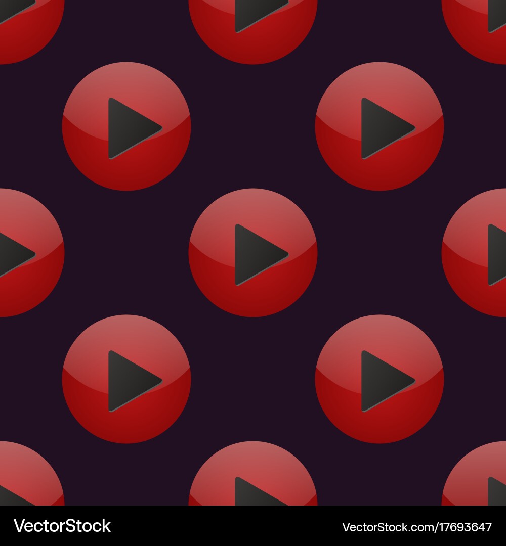 Ui interface button play media internet website Vector Image