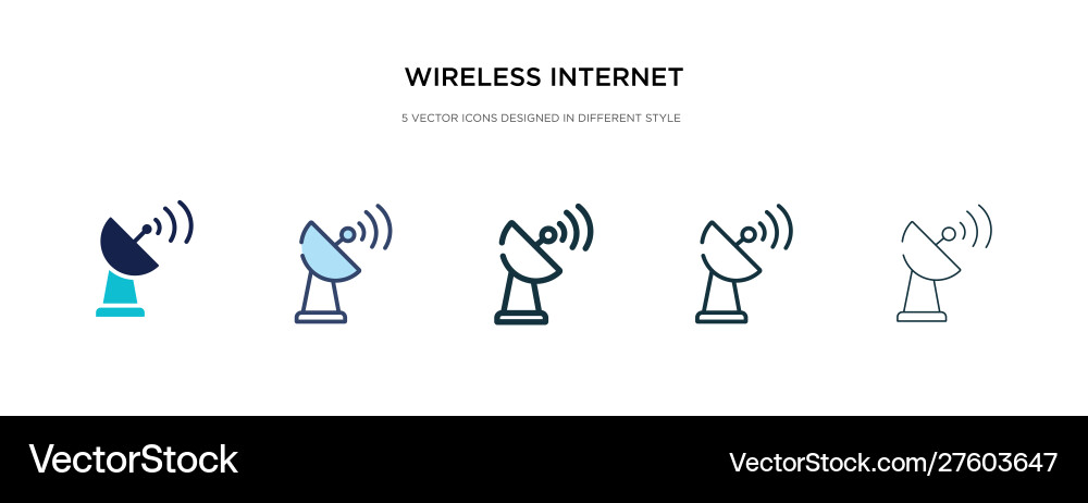 Wireless Internet Connection Icons vector image