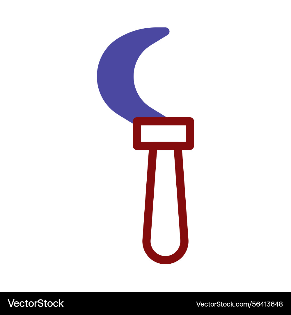 Abstract depiction of crescent shape linked Vector Image