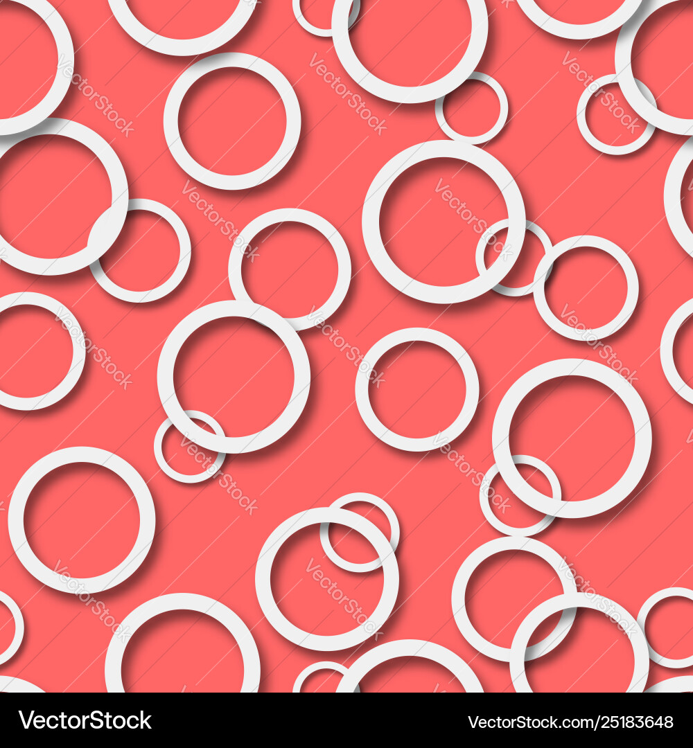 Abstract seamless pattern rings with shadows Abstract seamless pattern rings with shadows Vector Image