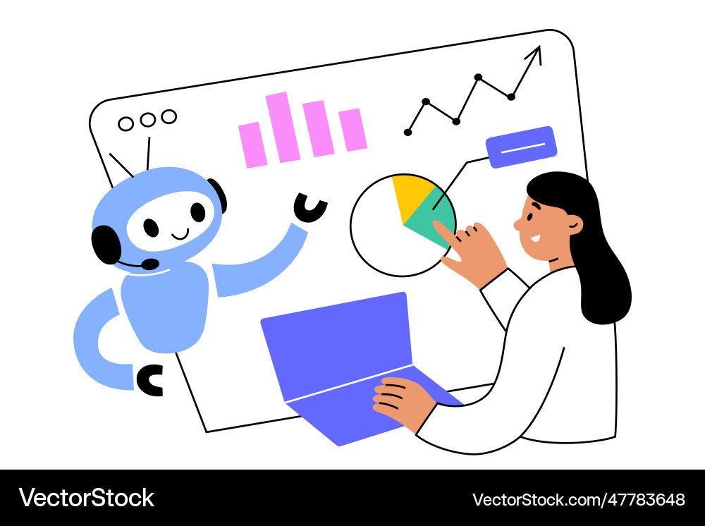 Ai analyzing data artificial intelligence app Ai analyzing data artificial intelligence app vector image