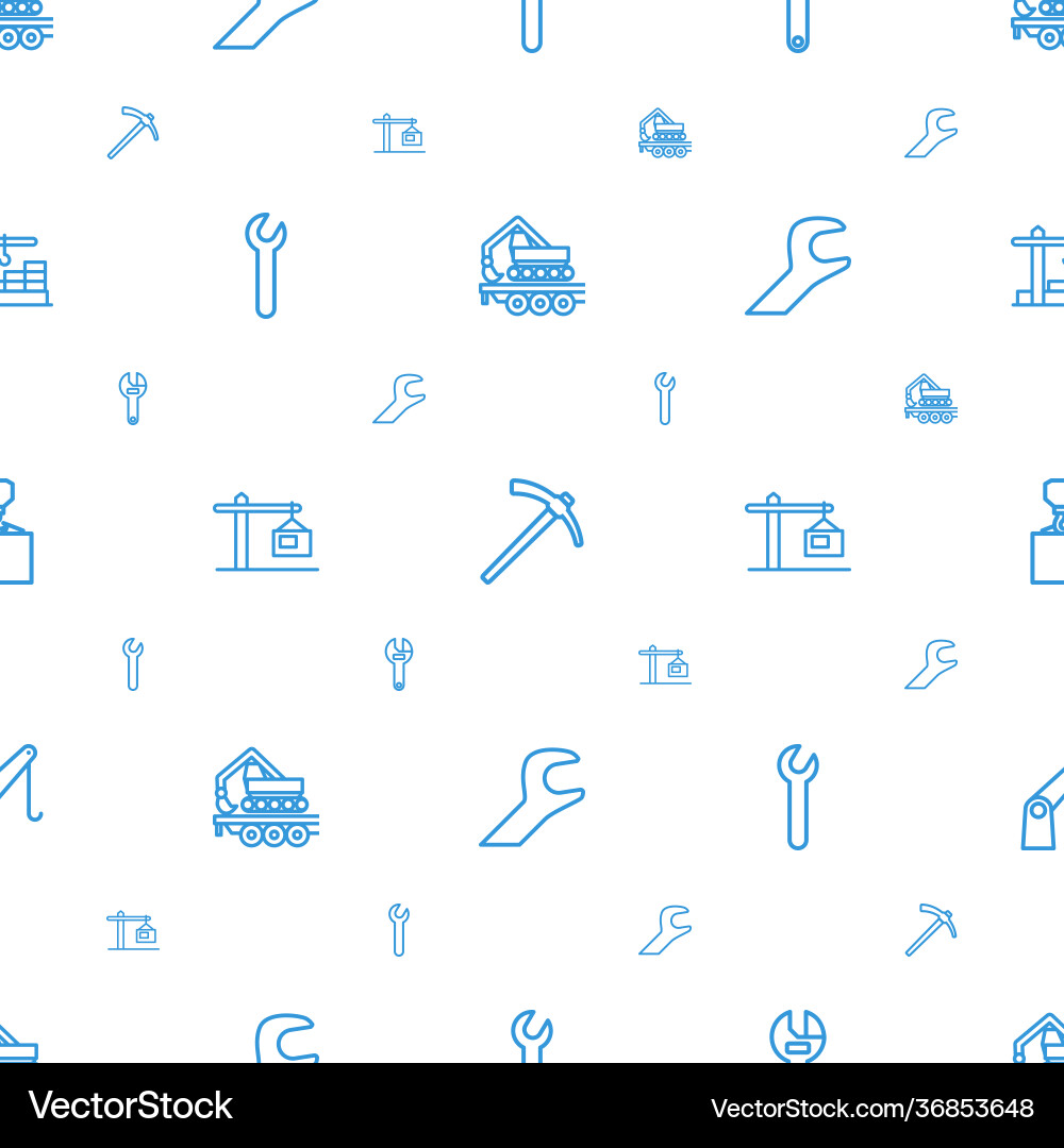 Build icons pattern seamless white background vector image