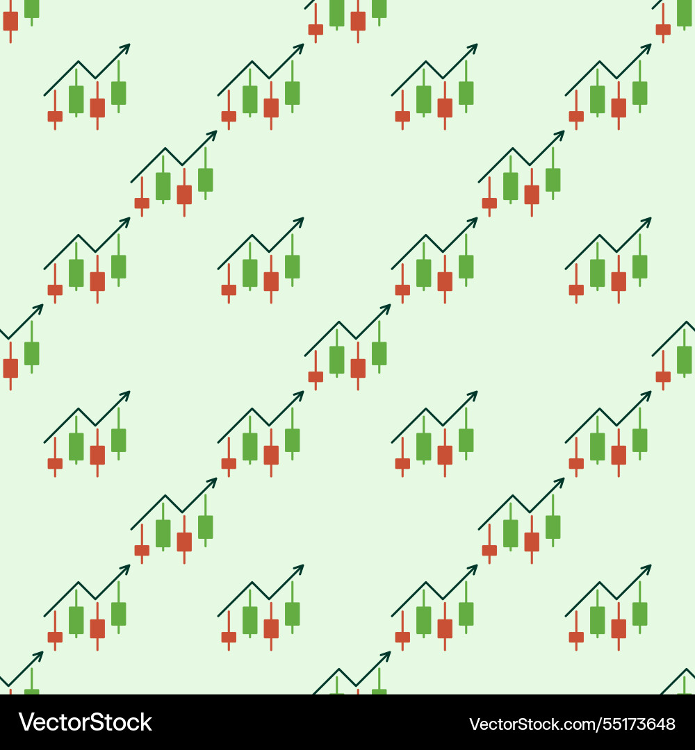 Candlestick chart with arrow technical analysis Candlestick chart with arrow technical analysis vector image