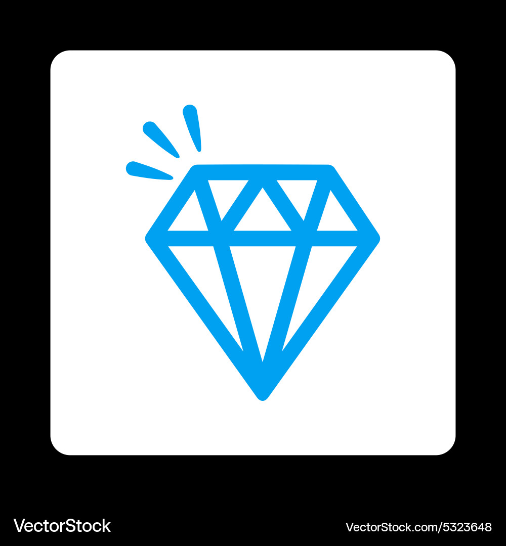 Crystal icon from commerce buttons overcolor set Vector Image