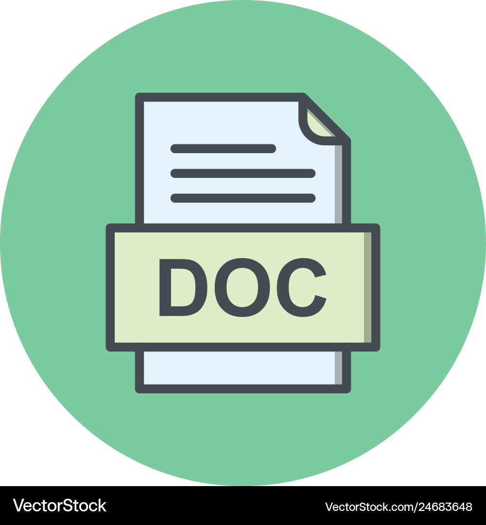 Doc file document icon Vector Image